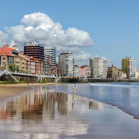 Apartamento Jasjosé Playa - Frente a San Lorenzo, 2 Hab, 6 pax, Wifi Gijón Exterior foto